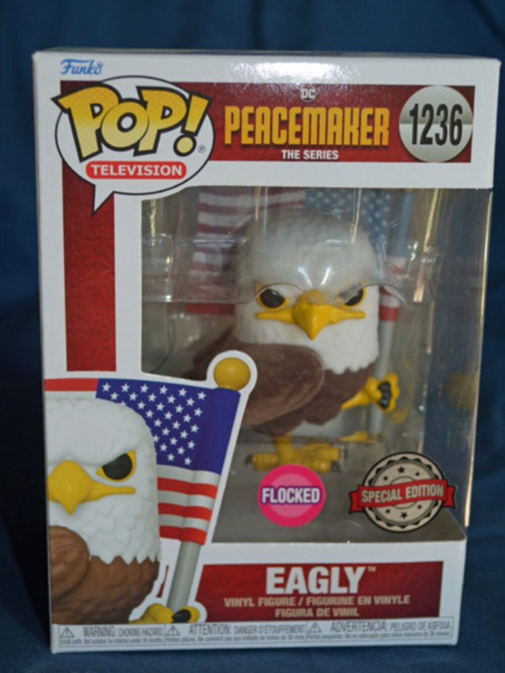 Funko POP! DC Peacemaker Series Eagly flocked figure #1236